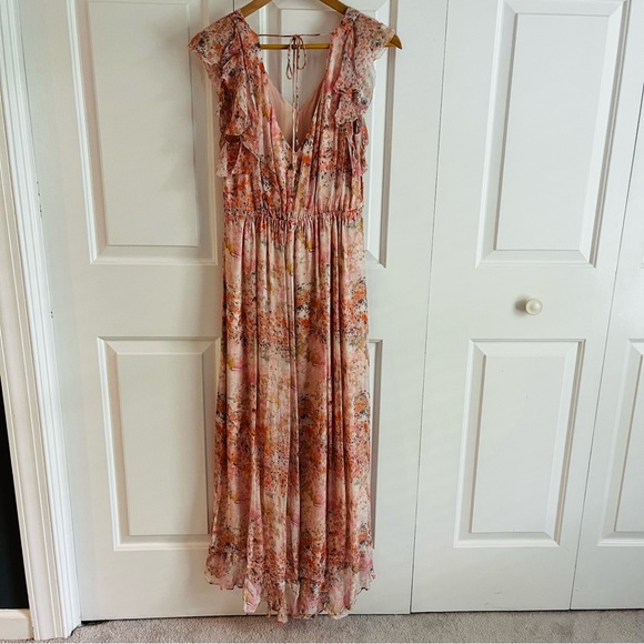 Anthropologie HD in Paris Sidra Asymmetrical Floral Dress, Size 8 - Picture 4 of 7